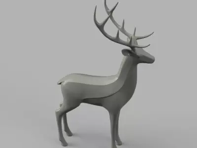 Minimalist Reindeer 3D print model