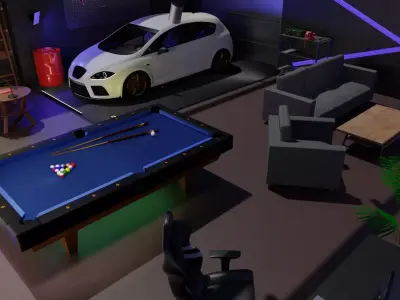 DREAM MAN CAVE - GAMING ROOM 3D model