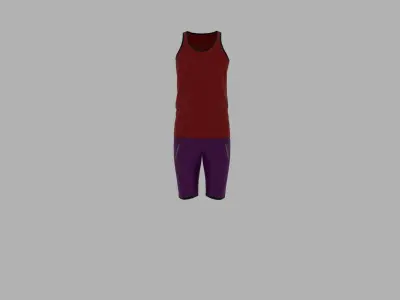 Sport Suit Low-poly 3D model 4