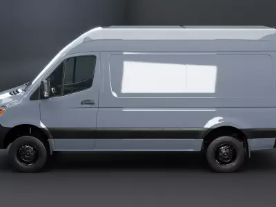 Mercedes Sprinter 4x4 US spec Low-poly 3D model