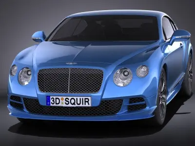 Bentley Continental GT Speed 2015 VRAY 3D model