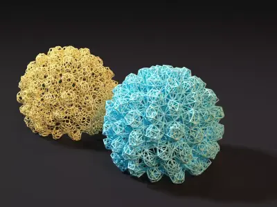 Virus crystal lamp 3D print model