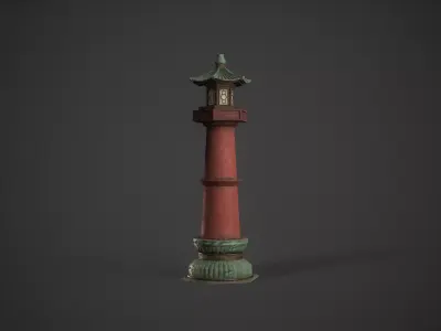 Chinese Stone Lantern 3D model