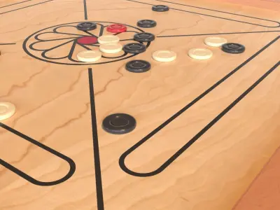 Carrom board 3D model
