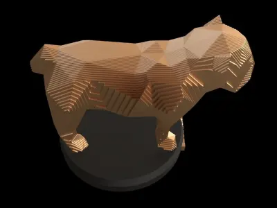 Parametric Bulldog Low-poly 3D model purchase