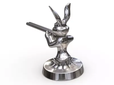 bunny hood ornament 3D print model