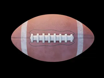High Quality American Football - Clean and Dirty Versions - 4K 3D model