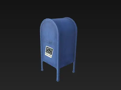 US Mailbox Free low-poly 3D model