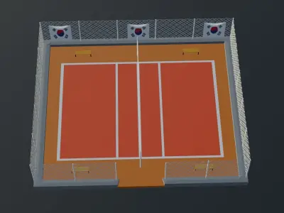 Volleyball Stadium - South Korea Low-poly 3D model