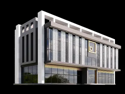 13 Modern Office Building 3D model