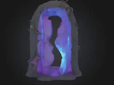 Mystical Bioluminescent Gateway HD 3D Model Low-poly 3D model
