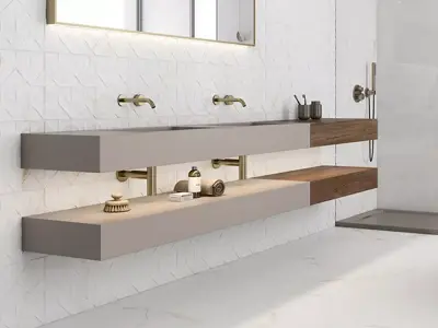 White Marble Tile 3D Model  Texture