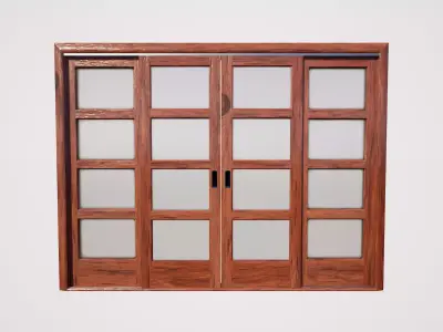 Sliding doubledoor 04 3D model