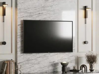 Tv Wall Set 04 Low-poly 3D model