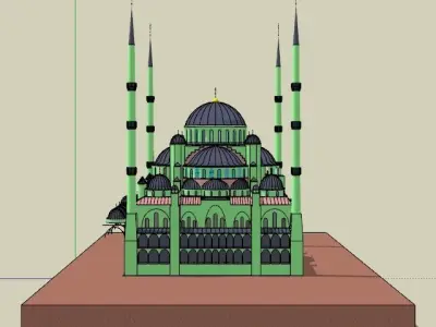 GREEN MOSQUE 3D model