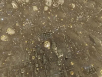 Sci-fi Dusty City 3D model