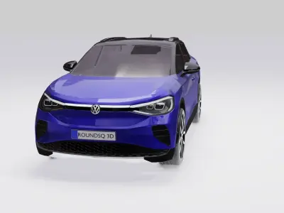 Volkswagen ID4 2022 Low-poly 3D model