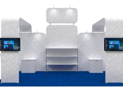 Exhibition booth 10x20ft 3DM008 3D model