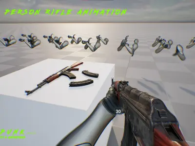 First Person Rifle Animation 3D model