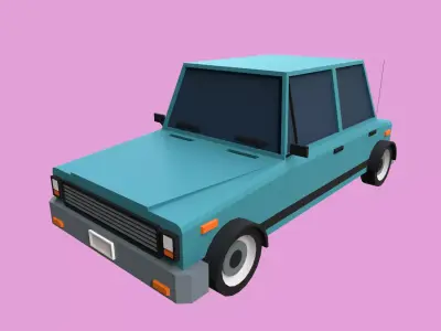 Lowpoly Car Low-poly 3D model