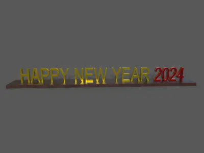Decor Happy New Year 3D model