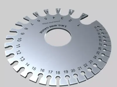 Wire Gauge Low-poly 3D model