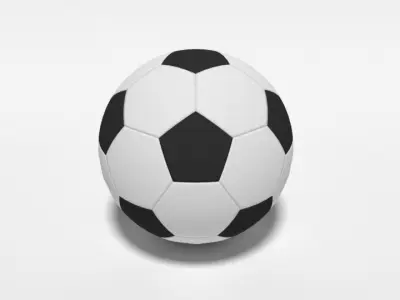 Low Poly Cartoon Football ball Free low-poly 3D model