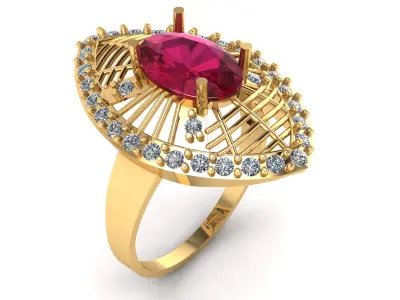 LUXURY RUBY WEDDING RIG 3D PRINTABLE MODEL  3D print model