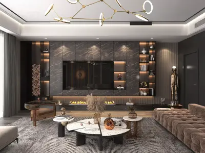 Living Room Scene 2 3D model