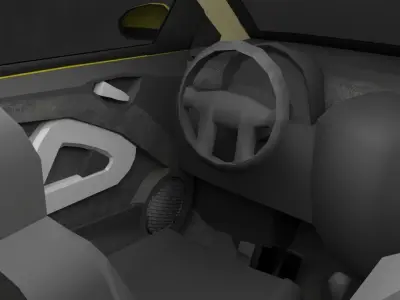  Smart ForTwo 2008 LowPoly 3D model Low-poly 3D model