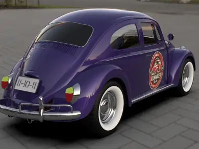 Volkswagen Beetle Retro Classic 3D Model 3D model