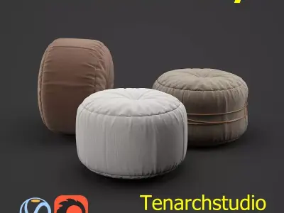 Tenarchstudio Pouf Collection Render Ready  3D model