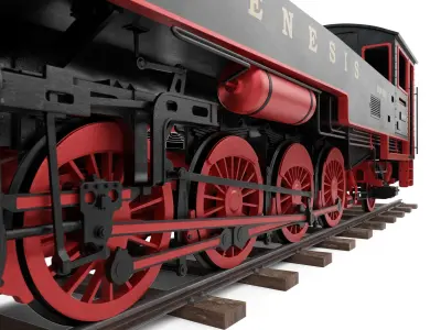 Steam Locomotive 3D model