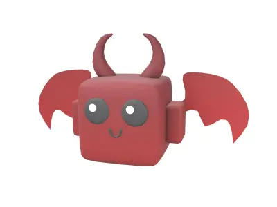 Devil Type Game Asset Pet Character v1 001 Low-poly 3D model