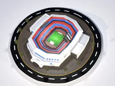 Soccer-Stadium 3D Model stadium Free 3D model
