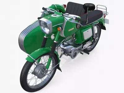 Mobra 50 w sidecar Green 3D model