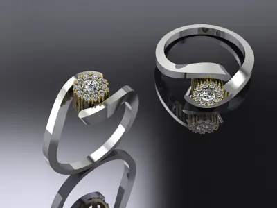 Jewelry Ring Gold 3D print model