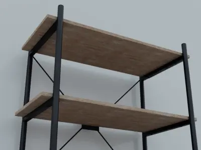 Shelving VANDBORG 3 Jysk Low-poly 3D model