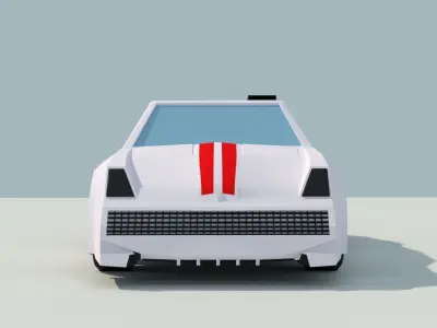 3D Low Poly Car good for game Low-poly 3D model