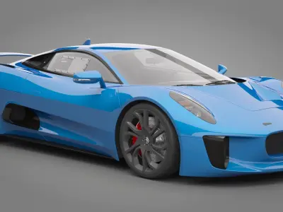 Generic Jaguar Sport Car 3D model