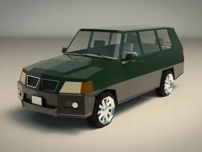 Low Poly SUV 01 Low-poly 3D model