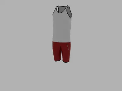 Sport Suit Low-poly 3D model get