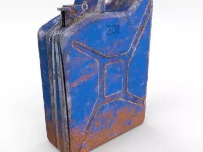 Jerry Can Weathered 3 PBR Low-poly 3D model