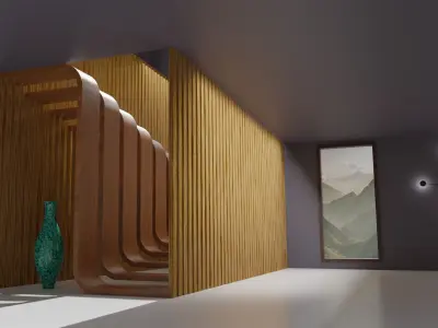 Beautiful Design Staircase  Low-poly 3D model