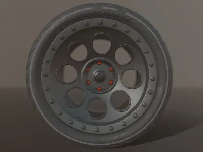 Wheel for sport cars Free low-poly 3D model