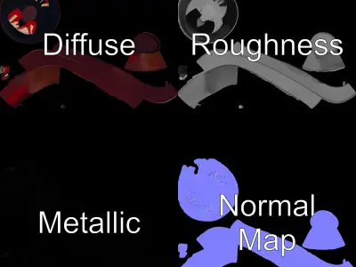 Stylish Fedora Hat Model Pack with Decorative Elements Low-poly 3D model