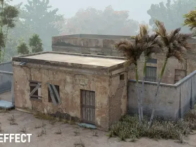 Village House 3D Model Low-poly 3D model