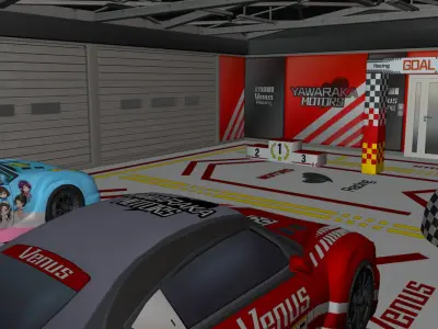 car garage Low-poly 3D model