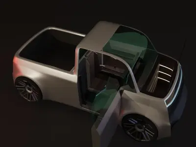 Concept styled pickup truck 3D model