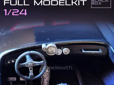 VINTAGE DRAG BOAT FULL MODELKIT 1-24TH 3D print model